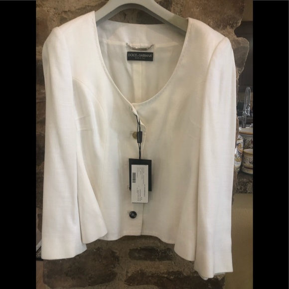Dolce & Gabbana white jacket size 42/6 NWT - Picture 3 of 11